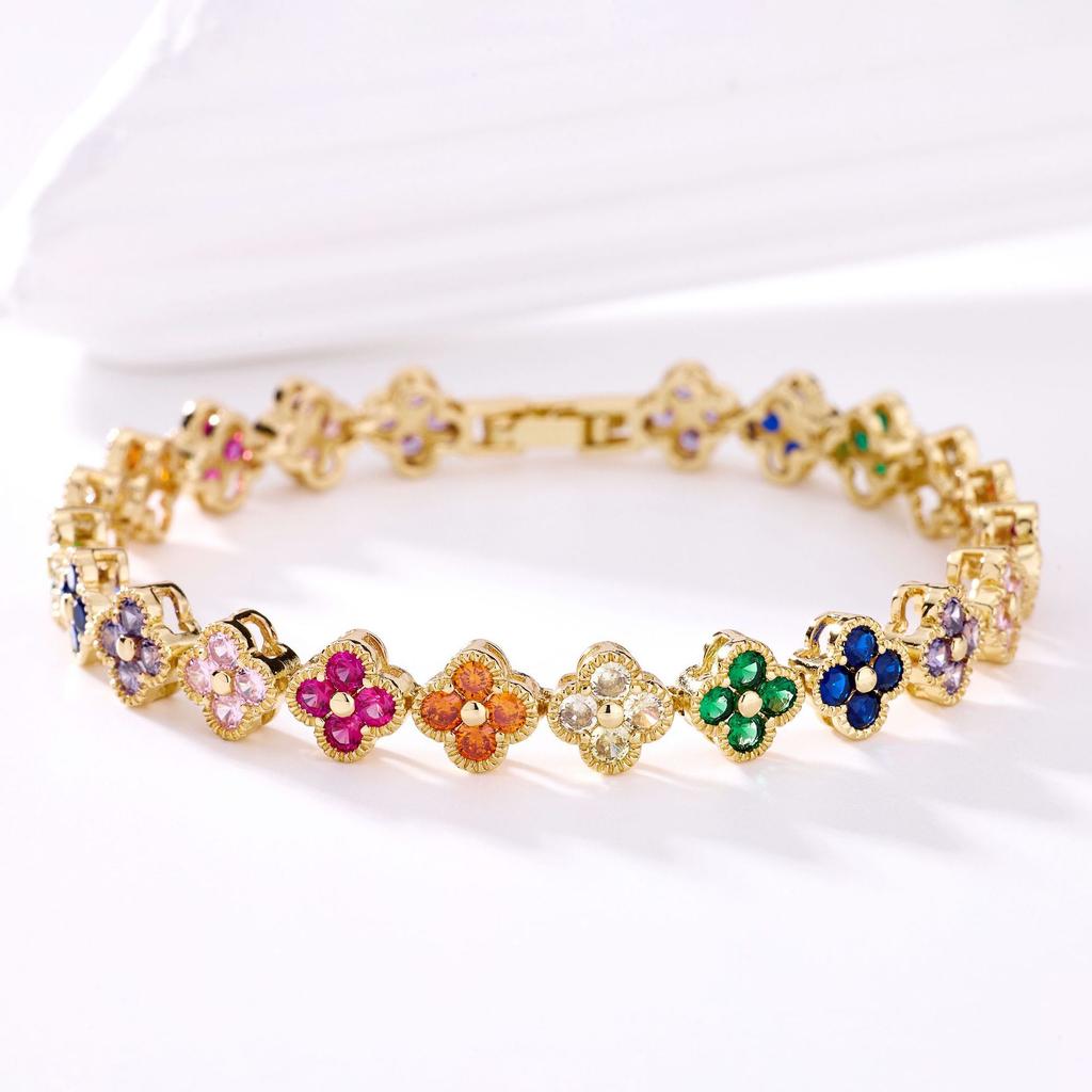 2026 Zircon Bracelet Gemstone Bracelet Fashionable and versatile gemstone bracelet