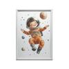 Plakat Mały Kosmonauta Plakat Mały Kosmonauta, 70X100 Cm, Rama Drewniana Ciemny Brąz, Papier Matowy 230 Gsm