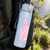 1PC Bunny Rabbit Pink Easter Line Art Print 750ml Color Plastic Sports Water Bottle Leakproof Flip Straw Lid Suitable for Sports Office Home Use