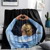 Erling Haaland Printed Flannel Blanket, Soft Throw for Bedroom Sofa, Washable,soccer Fan Merchandise, Great Gift.
