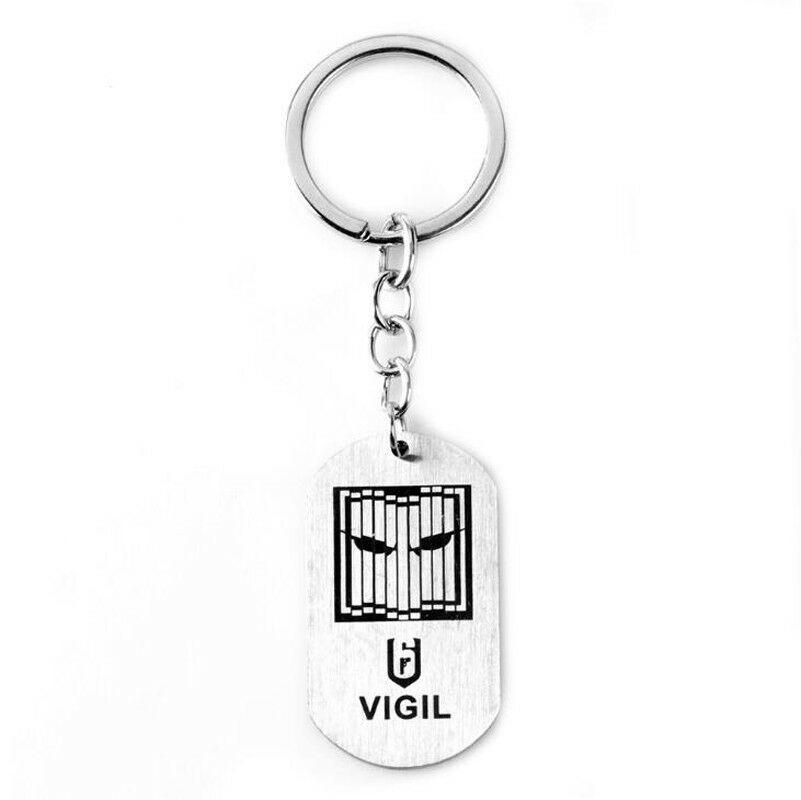 Tom Clancy's Rainbow Six Siege Logo Metal Keychain Pendant Car Keychain 18  Style