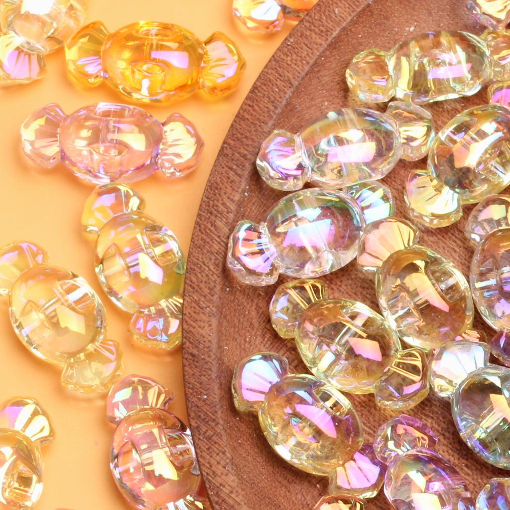 5pcs 14.5*31mm Transparent Candy Loose Beads for Jewelry Making DIY Bracelet Mobile Phone Chain Accessories Materials