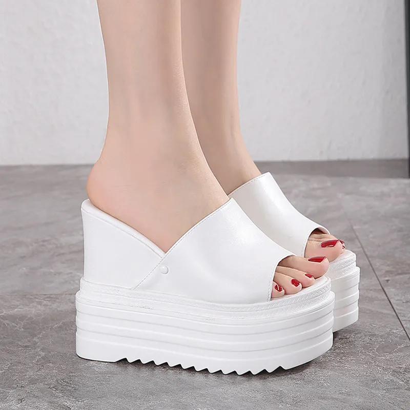 Fashion 14CM summer slippers women platform sandals women sliders shoes summer high heels slippers flip flops female shoes