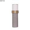 Gold Plated Cylinder Vase Leather Vases Desk Decoration Artificial Flower Decorative Flower Arrangement Room Aesthetic Decor