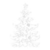White Snowflake Christmas Tree, Electrostatic Window Decorations, Shopping Mall Atmosphere Stickers