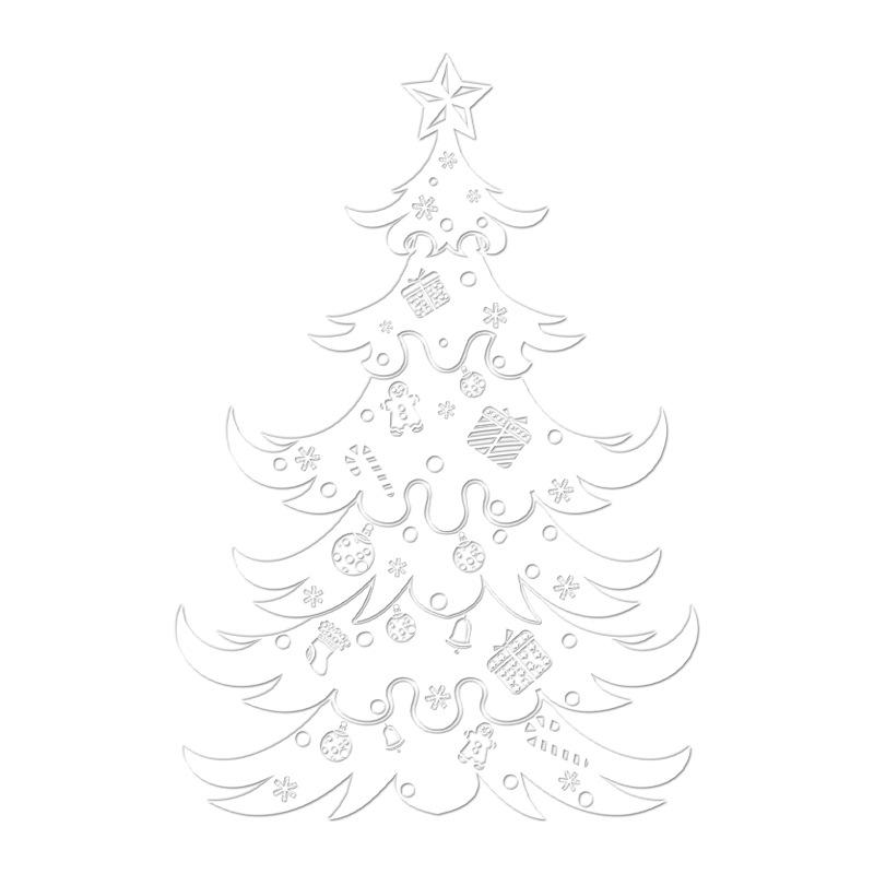 White Snowflake Christmas Tree, Electrostatic Window Decorations, Shopping Mall Atmosphere Stickers