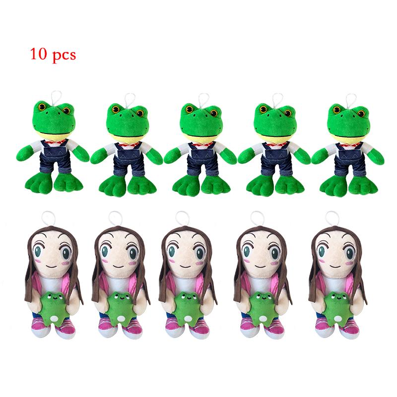 Treasuringu 2-10 Stück Magische Ausdruck Plüschpuppen Cartoon Mädchen Frosch Paar Plüschtier Weicher Langer Beinfrosch Weihnachtsgeburtstagsgeschenke