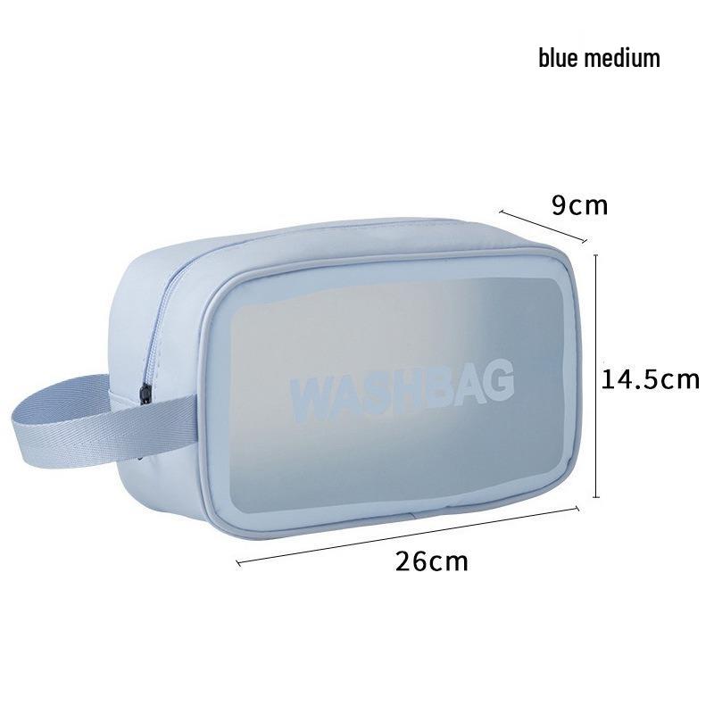Transparent PVC Makeup Bag: Wet/Dry Separation, Large Capacity, PU Travel Cosmetic Organizer