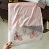 Silk Wool Embroidered Silk Scarf Women'S Fashion Foreign Style Winter Warm Scarf Cold Shawl With Thin Style