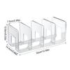 Bookend Portable Transparent Replacement 4 Compartment Organizing Study Dorm Desktop Textbook Bookends Holder Accessories
