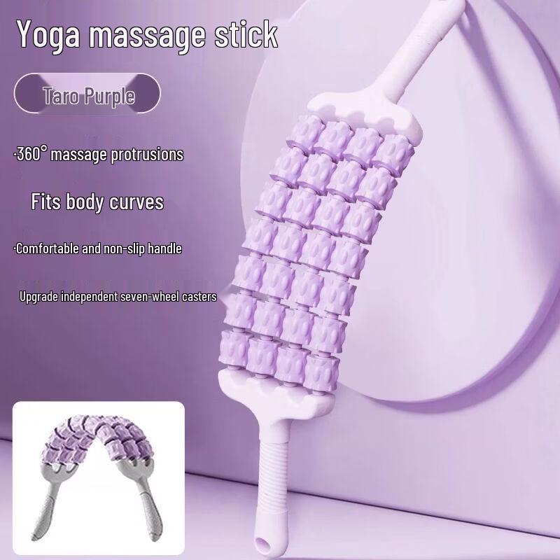 Flexible 3-Row Spiked Muscle Relaxation Roller