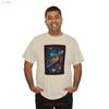 Meeresschildkröte Ozean Schwerer Baumwoll-T-Shirt Tierwelt Wassergeist Tier Geburtstag Weihnachten Vintage Grafik Bequem Lässig