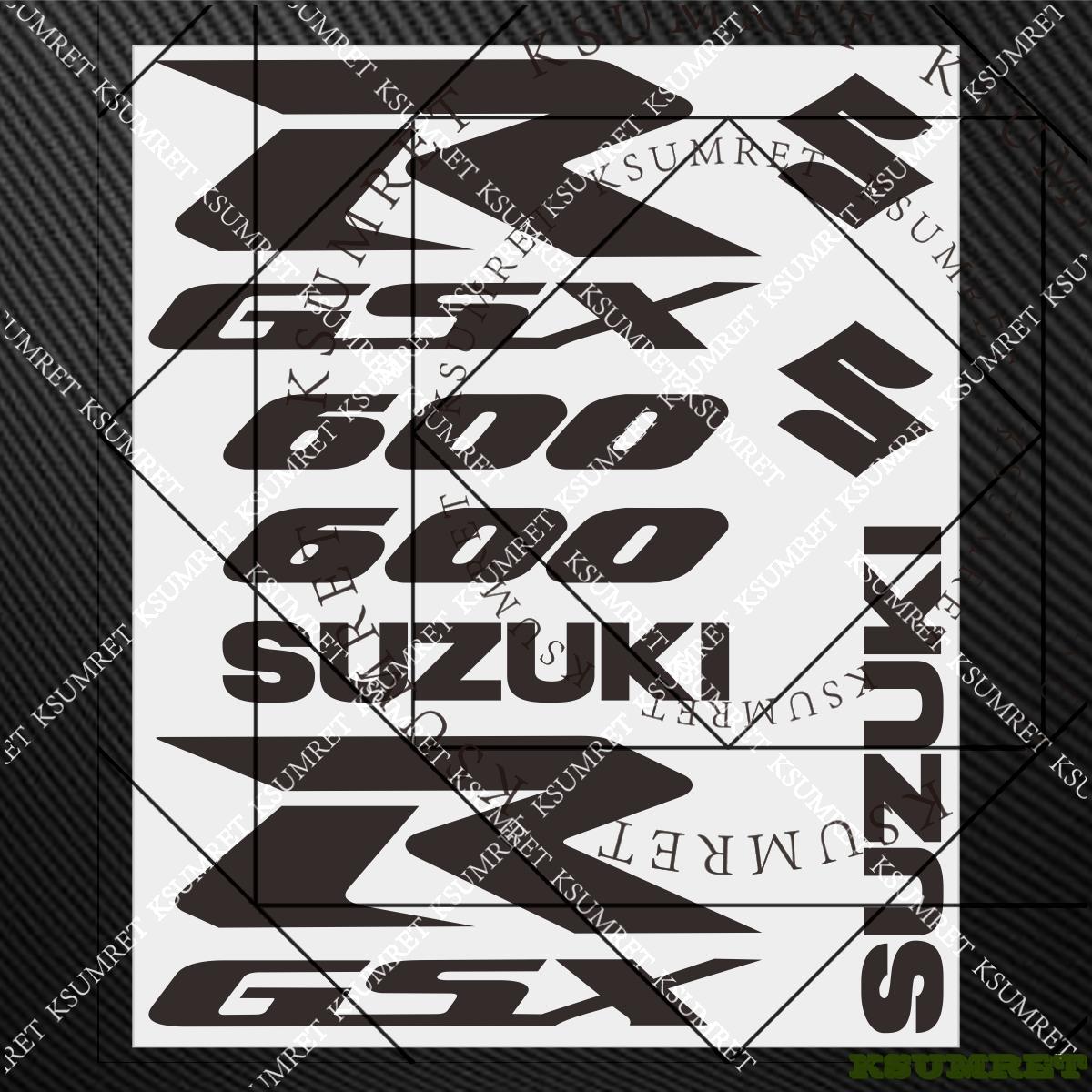 AAGL1 For Suzuki GSXR600 Sticker Motorcycle Helmet Gsxr 600 Logo Decal чёрный