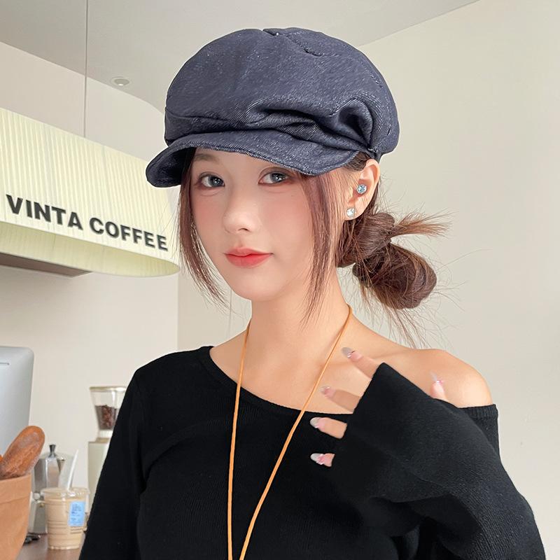 Retro Anti-duck Tongue Beret Children Summer Painter Newsboy Hat Simple Versatile Face Small Forward Hat