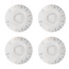 4Pcs Tone Control Knob Transparent Bell Volume Musical Instrument Accessories forGuitar BassWhite with Gold Letter