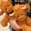 Cute Scottish Highland Cow Plush Toy Haired Cow Stuffed Animal Cartoon Cattle Super Soft Huggable Farm Animal Toy Gift for Kids