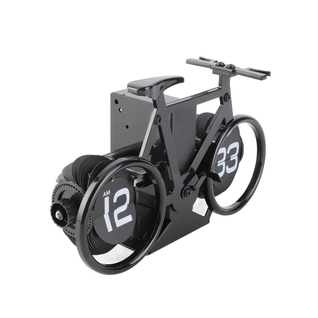 Vintage Desk Clock Bike Shape Retro Mechanical Battery Powered Gear Operated Timer Reminder Table Clock for