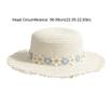 Breathable Wide Brim Flower Straw Hat Sun Protection Flat Top Sunscreen Sun Hat Panama Hat UV Protection Visor Cap Men