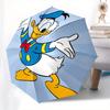 Donald Duck, Cartoon Character Automatic Opening and Closing Umbrella, Compact Travel Umbrella, Lightweight and Portable, Suitable for Beach