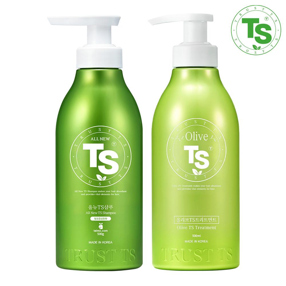 All New TS Shampoo 500g + Olive TS Treatment 500ml