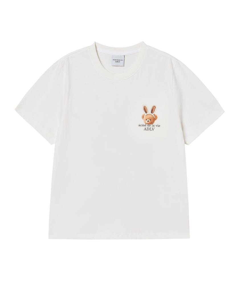 ACME DE LA VIE Woman Rabbit Bear Doll Logo Short Sleeve T-Shirt (4 Color)