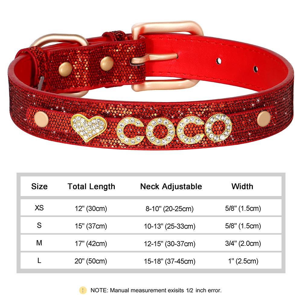 Personlig Små Hunder Chihuahua Halsbånd Bling Rhinestone Hundehalsbånd Gratis Egendefinert Kjæledyr Hunder Katter Navneanheng Kjæledyrtilbehør