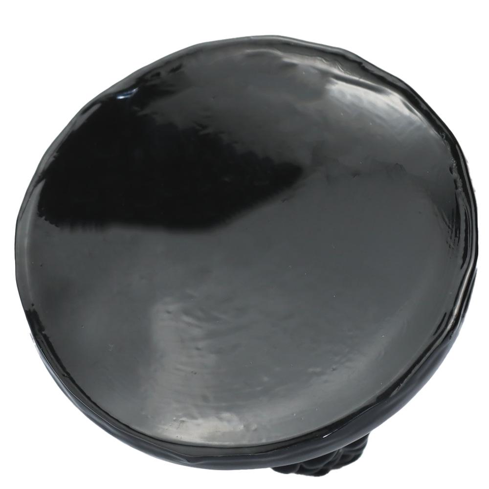 10cm Black Large Anal Plug with Suction Cup - Pointed Dilator Toy