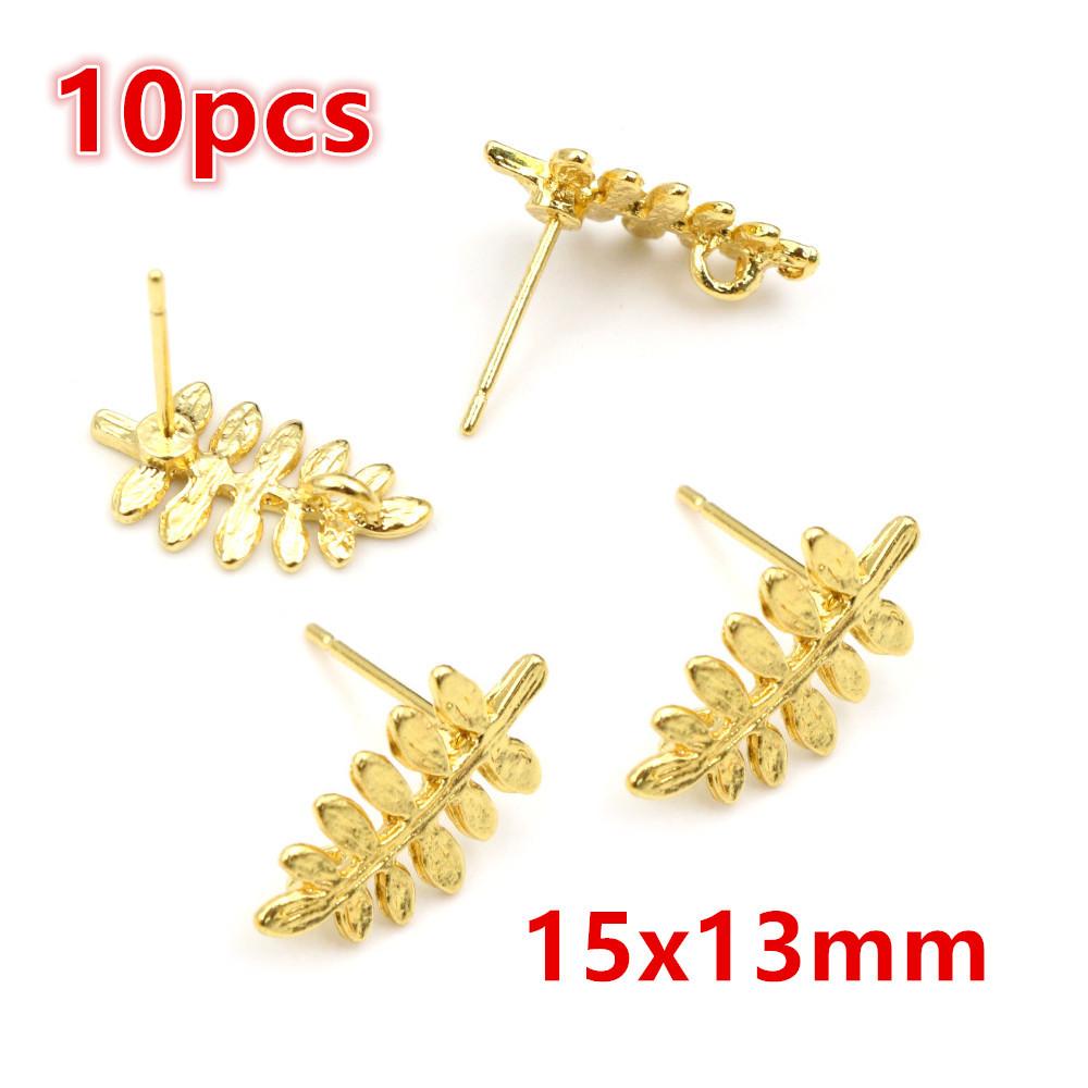 6-10pcs Brass Metal Flower Studs Earrings Pins DIY Earrings Stud Hooks Jewelry Making Accessories Findings