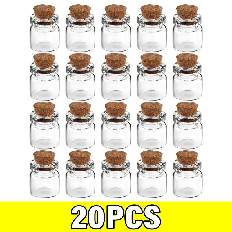 Wholesale Mini Glass Bottles with Cork Stopper DIY Empty Vials Cork Message Wishing Bottle Birthday Wedding Party Decor Favors