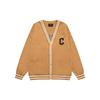 MLB Cleveland Indians Letter And Number Pattern Cardigan Sweater Unisex Sweater Brown 3AKCV0134-45CAL