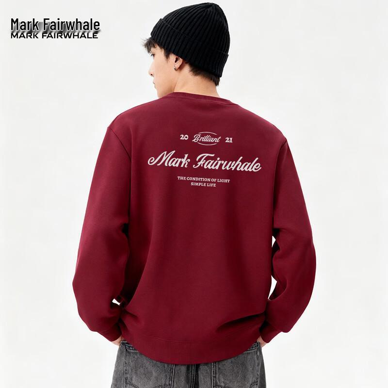 

Mark Fairwhale Men s Letter Print Round Neck Sweatshirt M