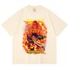 230 Gsm 100% Cotton Demon Slayer V107 Tanjiro Print Unisex Heavy Cotton T Shirt