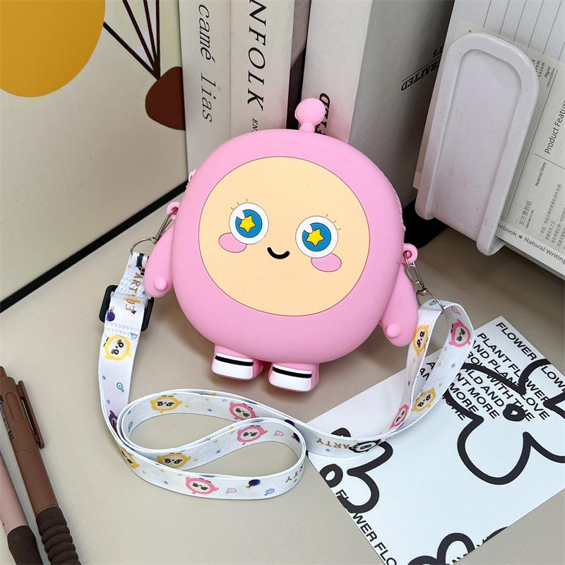 Cartoon Egg Boy Silicone Bag 2025 New Versatile Children's Messenger Change Bag Cute Girl Storage Mobile Phone Bag