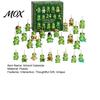 Mini Animal Statues 2026 Christmas Frog Advent Calendar, 24 Day Countdown Box with Winter Festive Decor Faux Crystal Ornaments, Tree Hanging
