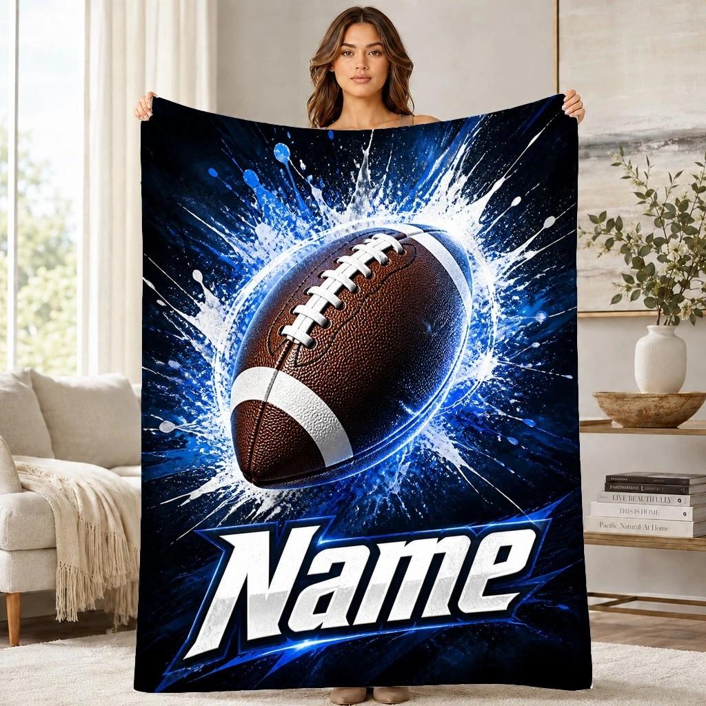 Football Coral Fleece Blanket