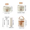 WORTHBUY Cute Thermal Bento Box Portable 304 Stainless Steel Lunch Box Heatable Sealed Leak-proof Food Container For Kids