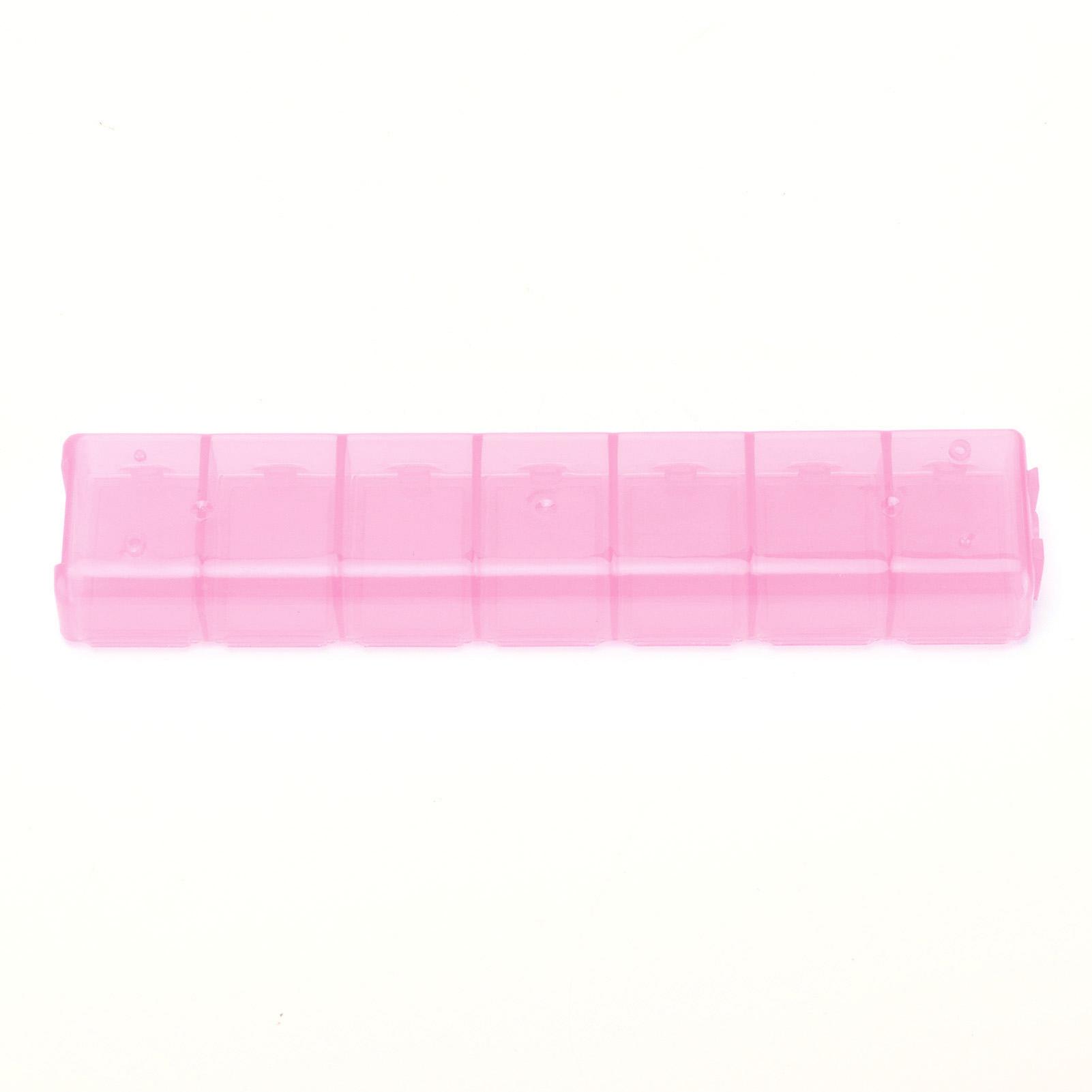 

Разделительная коробка для хранения 7 ячеек Палитра для акварели Ювелирные изделия Дорожная переупаковка Пластиковый контейнер Розовый