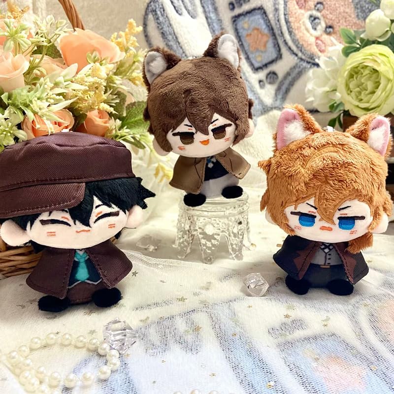 Bungo Stray Dogs Wan Plüschtier ca. 10 cm sitzend Anzieh-Charakterpuppe Anime Merchandise Niedlich Baumwolle Offiziell (D.)