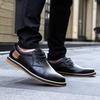 Fashion Men Dress Shoes Platform Breathable Casual Business Luxury Leather Heightening Shoes Taller Male Luxury Genuine Leather Size 48