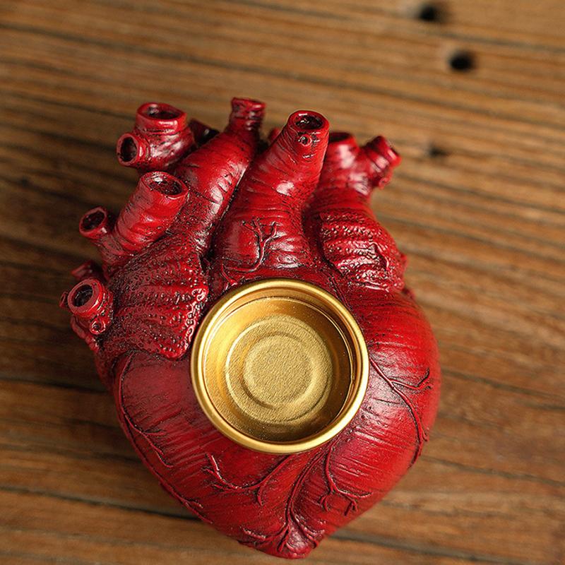 Halloween Candle Holder Decoration Heart Candle Holder Skeleton Candle Holder Brain Ghost Festival Decoration Supplies Props