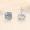 Diamond Earrings Mosonite Earring Square Bag Earrings marry Jewelry simple and fashionable party, Valentine's Day gift