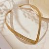 Modern V Neck Collar Jewelry Architectural Styles Stainless Steel Chain For Sensitive Skin