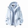 Windproof Waterproof Fleece-lined Mountaineering Suit - Unisex Warm Detachable Two-piece Set for Autumn and Winter