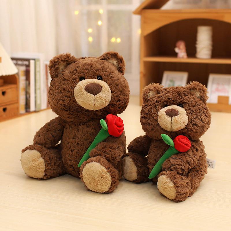 Bear Rose Cute Plush Toy Gift  Girlfriend  Festival Present Stuffed Fill Doll