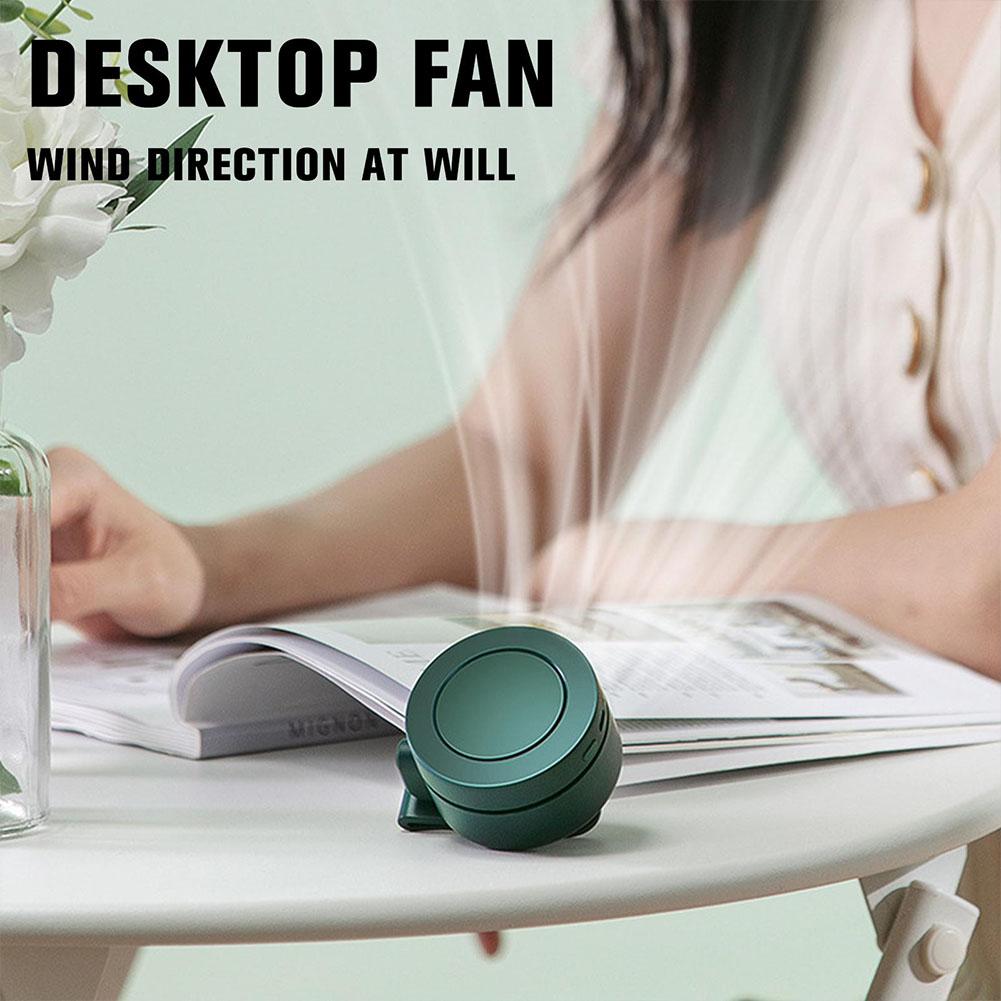 Portable Mini Hanging Clip Fan Lightweight USB Noise Reduction Neck-Mounted Electric Fan Desktop Handheld Cooling Device