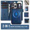 2-in-1 Magnetic Magnetic Detachable Wallet Case for iPhone 17/17 Pro/17 Max/17 Air - PU Leather, Card Slots, MagSafe Charging, 360° Protection
