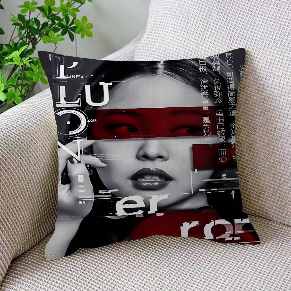Lee J-Ji E-Eun I-IU Anmie Pillow Cover Sofa Cushion Cover Home Room Decoration Children Gift