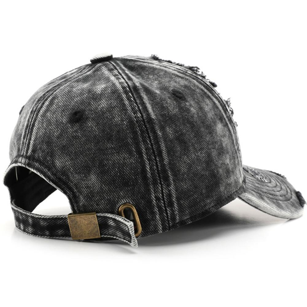 Retro zerrissene Herren- und Damen-Denim-Baseballkappen Mode Persönlichkeit Lässige vielseitige Kappe