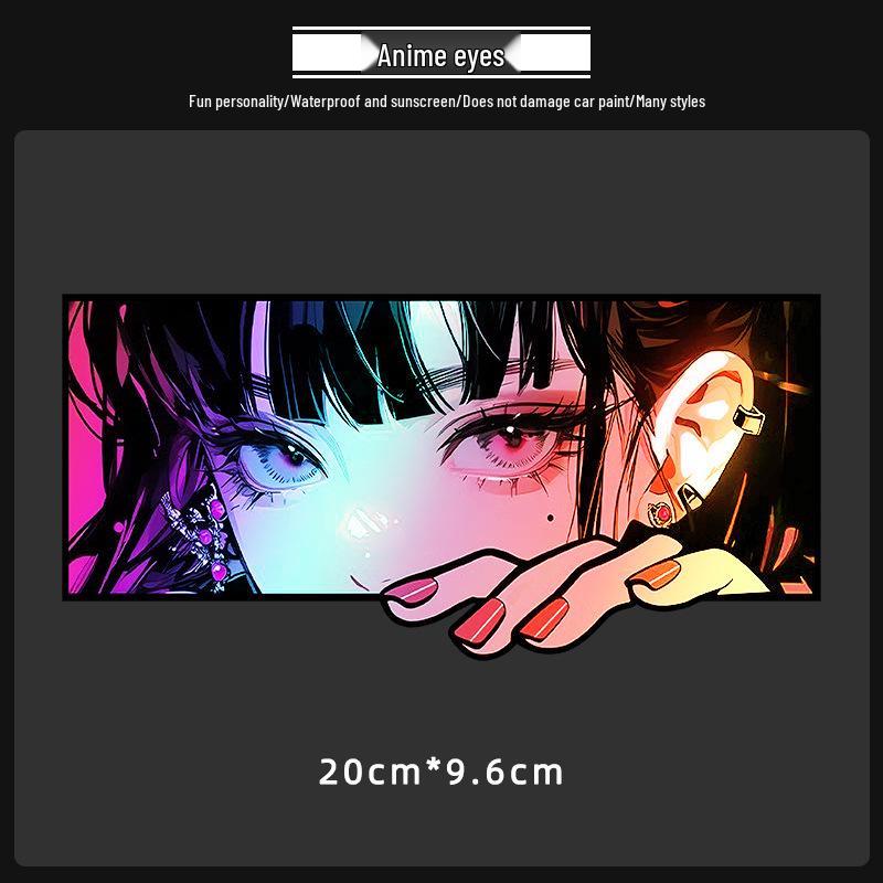 

Аниме Глаза Наклейка на Задний Фонарь: Уникальное украшение для шоссейного велосипеда и автомобиля Standard