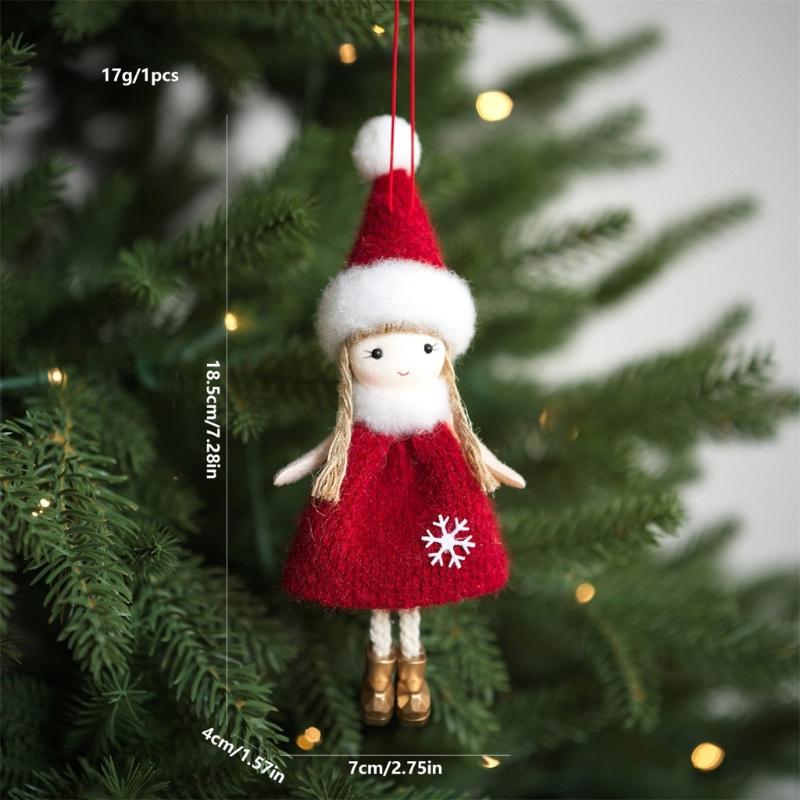 Set of 4 Christmas Tree Doll Figures with Soft Fabric Finish for Indoor Tree Display, Classroom Christmas Scenes, Party Tables and Home Rooms